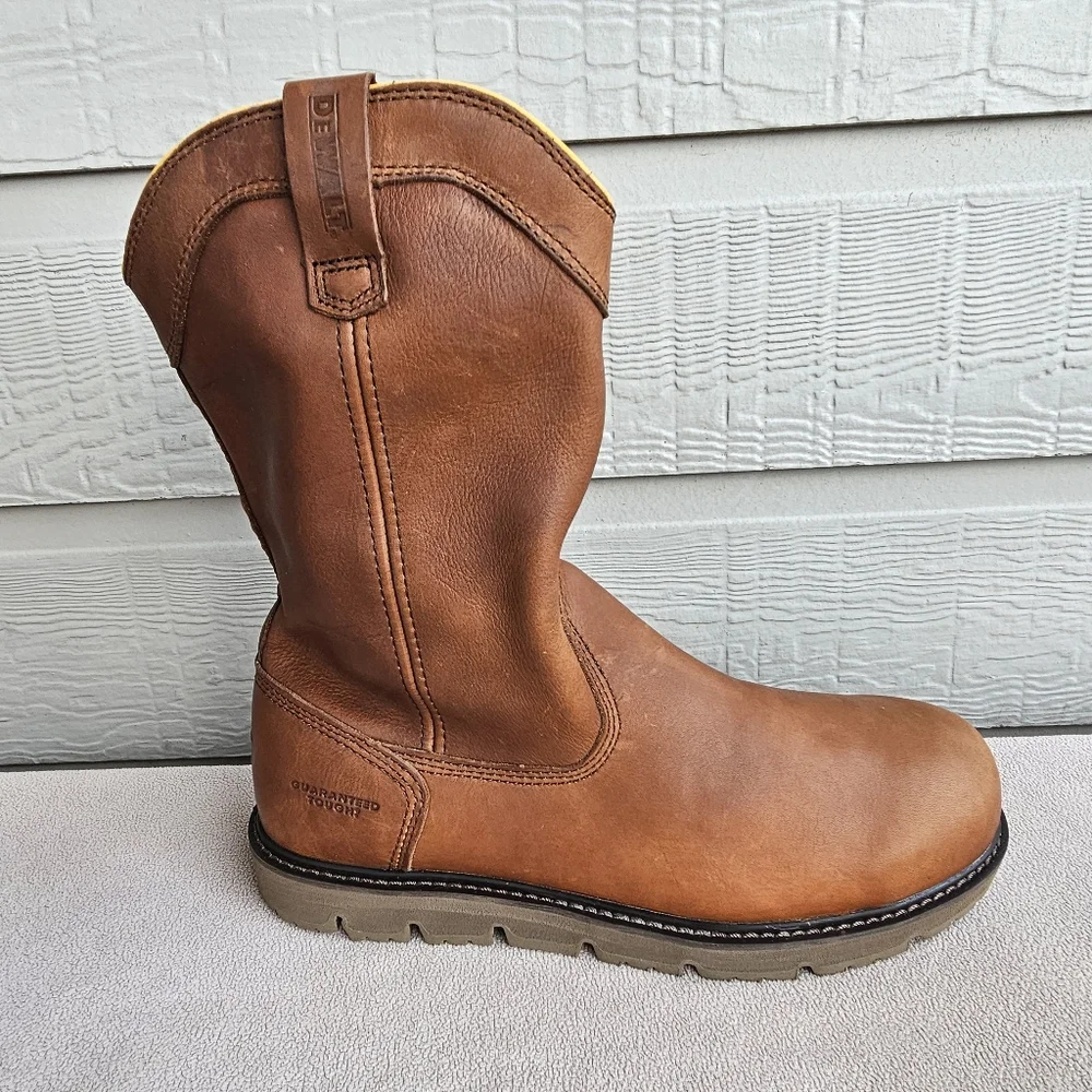 Dewalt Mcalester PT Brown Leather Work Boot Men SZ 14 Electrical Hazard Oil Slip